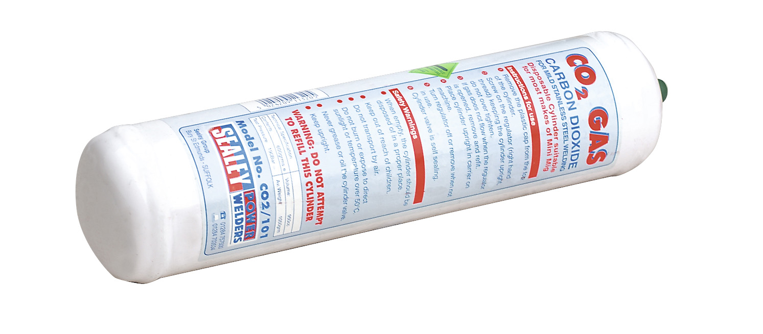 Sealey CO2/101 Gas Cylinder Disposable Carbon Dioxide 600g