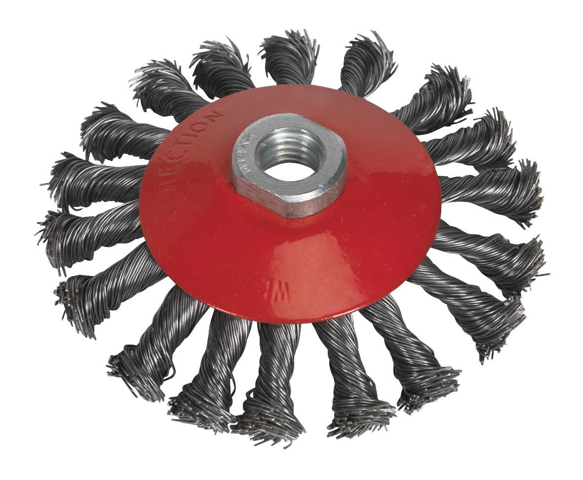 Sealey CWB115 Conical Wire Brush 115mm M14 x 2mm