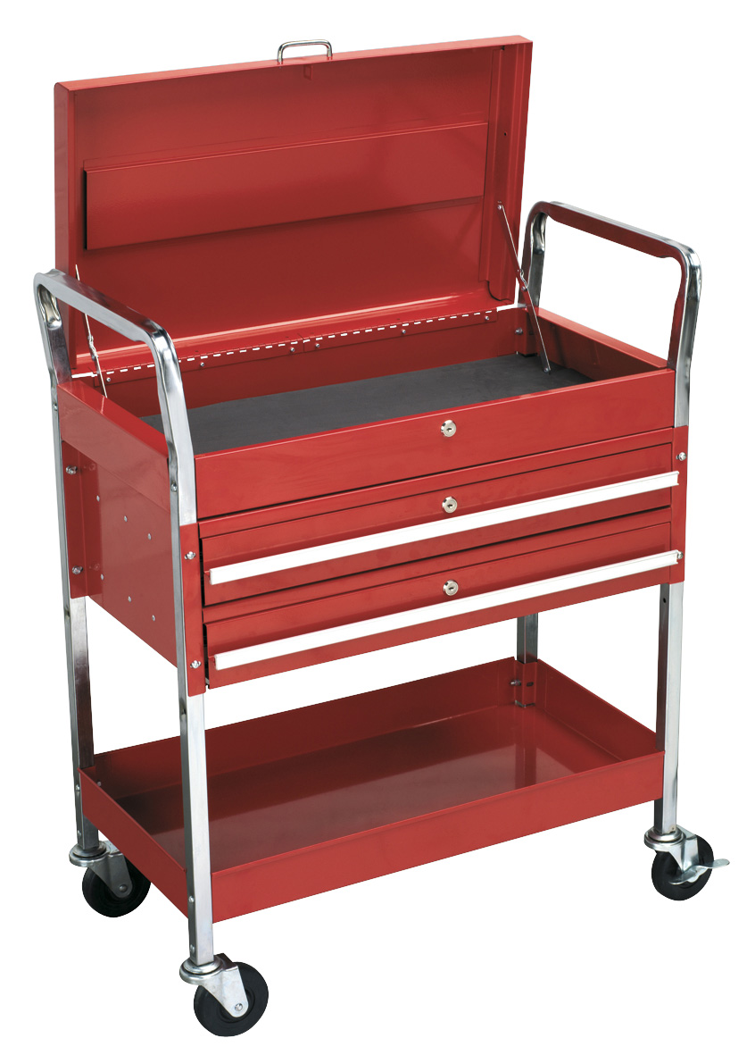 Sealey CX1042D Trolley 2-Level Extra Heavy-Duty with Lockable Top & 2 Drawers