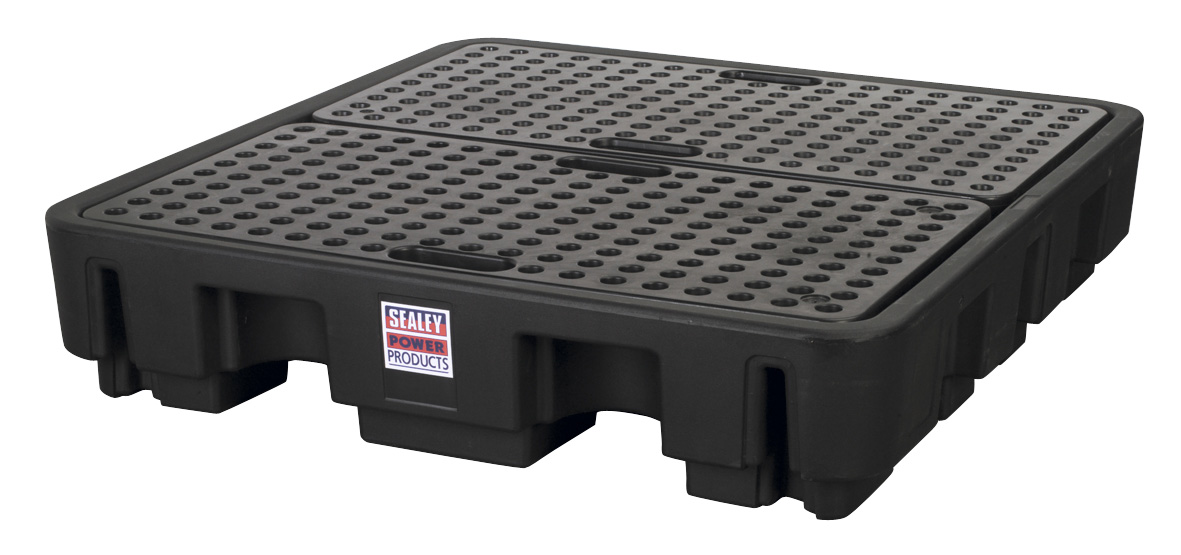 Sealey DRP18 Barrel Bund Polyethylene 1380 x 1290 x 280mm 4 Drum