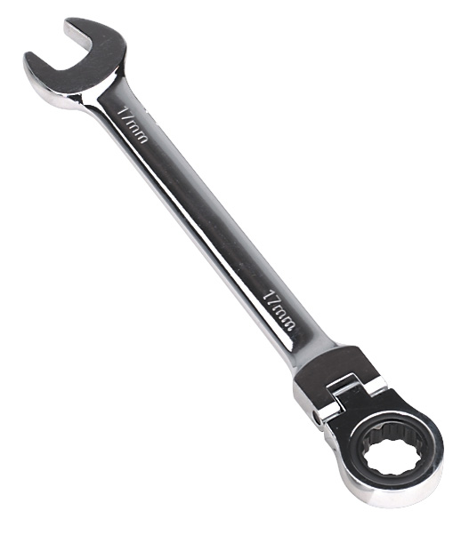Sealey FHRCW17 Micro-Locking Flexible Head Ratchet Wrench 17mm