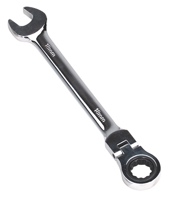 Sealey FHRCW18 Micro-Locking Flexible Head Ratchet Wrench 18mm