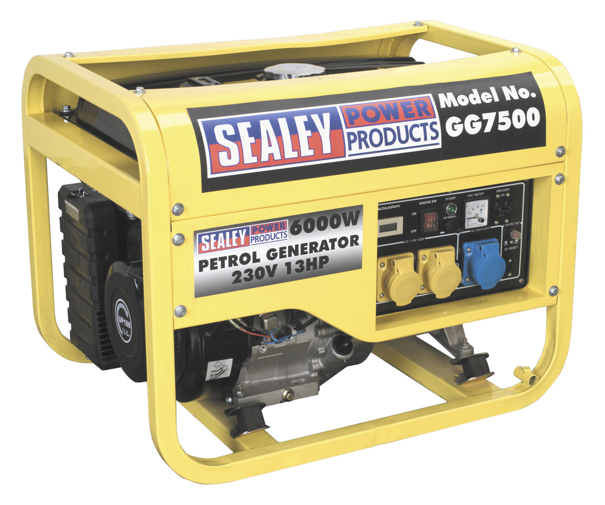 Sealey GG7500 4 Stroke Engine Generator 6000W 230V 13hp
