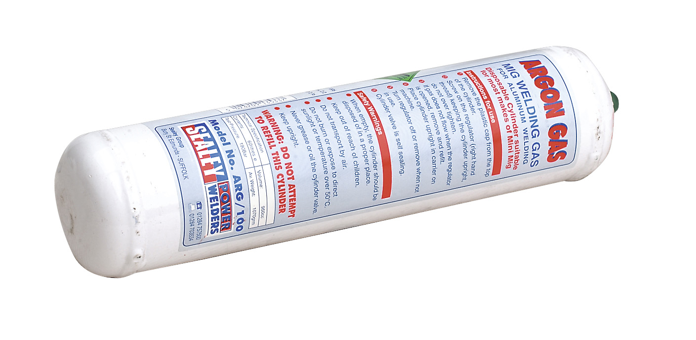 Sealey MIG/ARG/100 Gas Cylinder Disposable Argon 300g