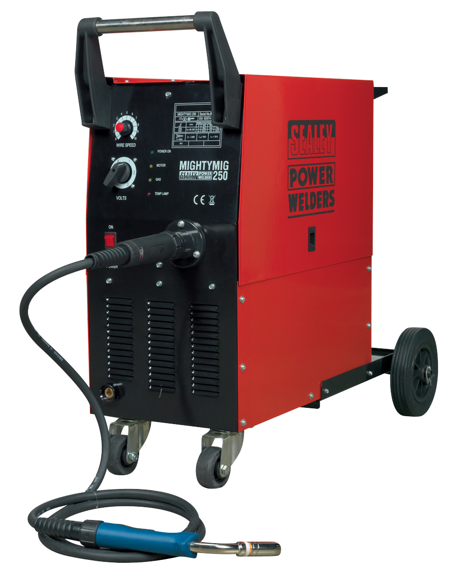 Sealey MIGHTYMIG250 Professional Gas/No-Gas MIG Welder 250Amp with Euro Torch