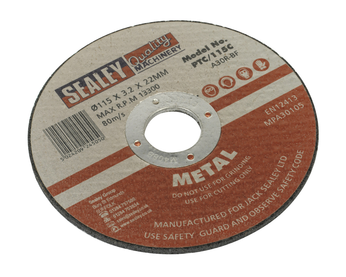 Sealey PTC/115C Cutting Disc 115 x 3 x 22mm