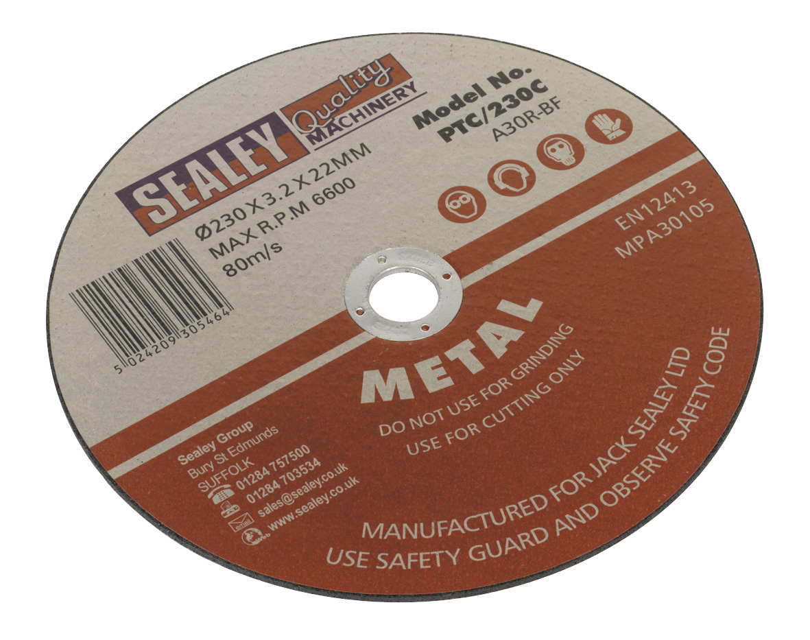 Sealey PTC/230C Cutting Disc 230 x 3 x 22mm