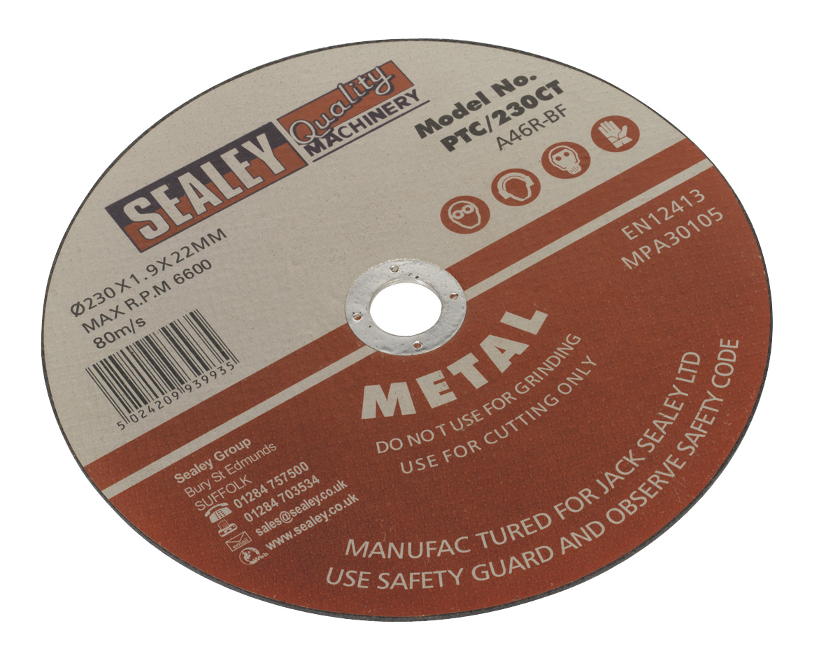 Sealey PTC/230CT Cutting Disc 230 x 1.9 x 22mm