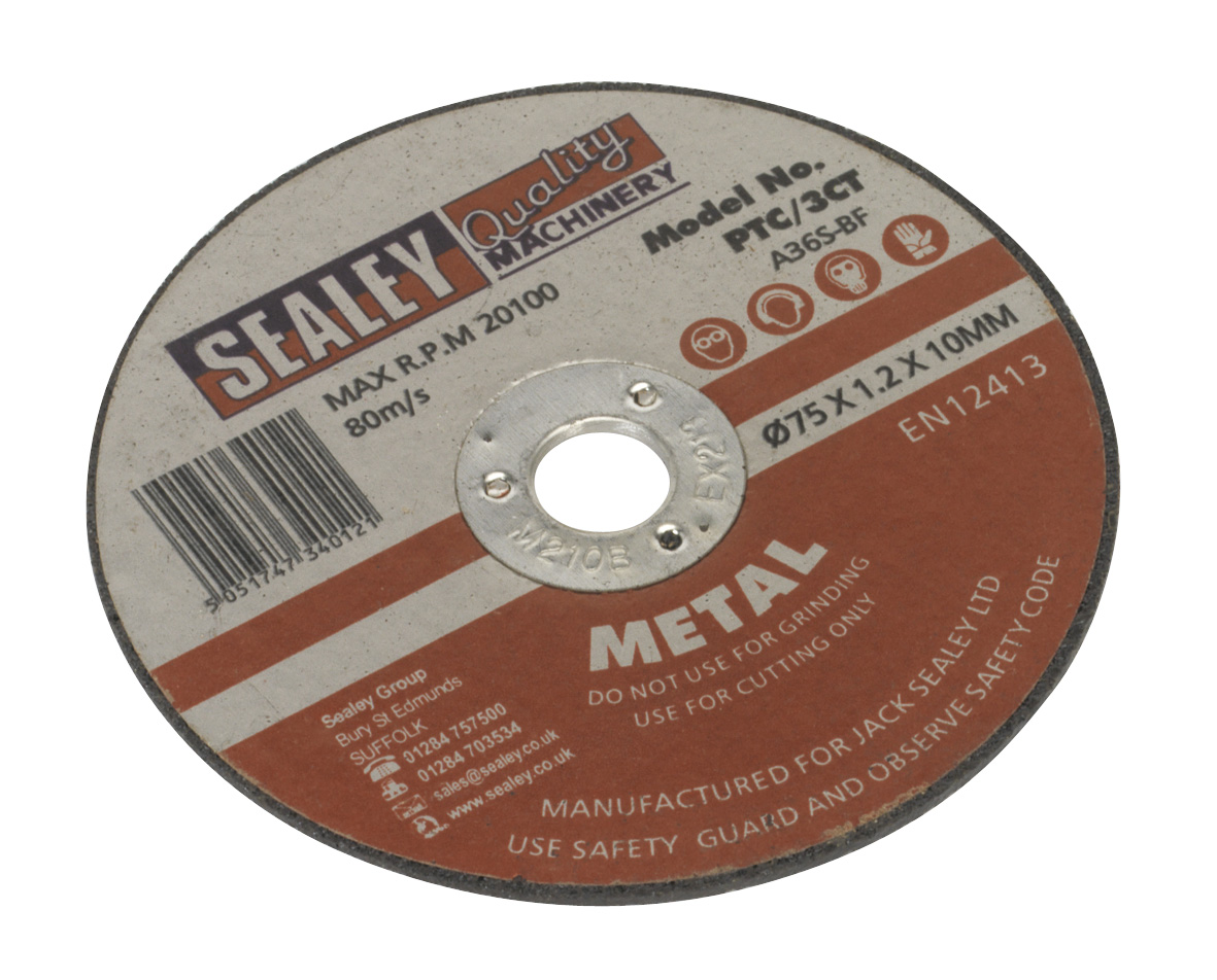 Sealey PTC/3CT Cutting Disc 75 x 1.2 x 10mm