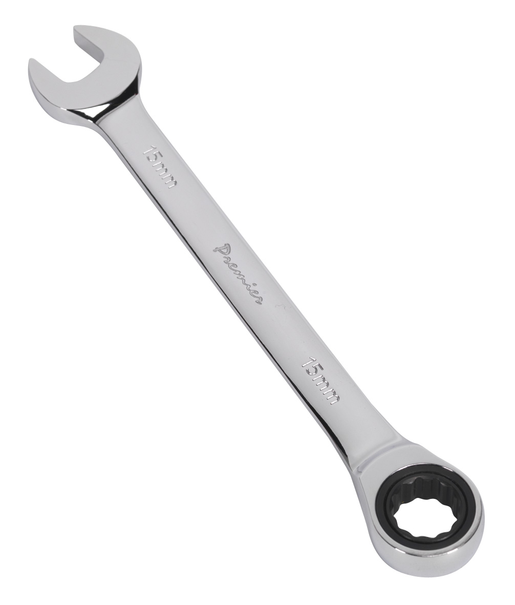 Sealey RCW15 Micro-Locking Ratchet Combination Wrench 15mm 72 Tooth