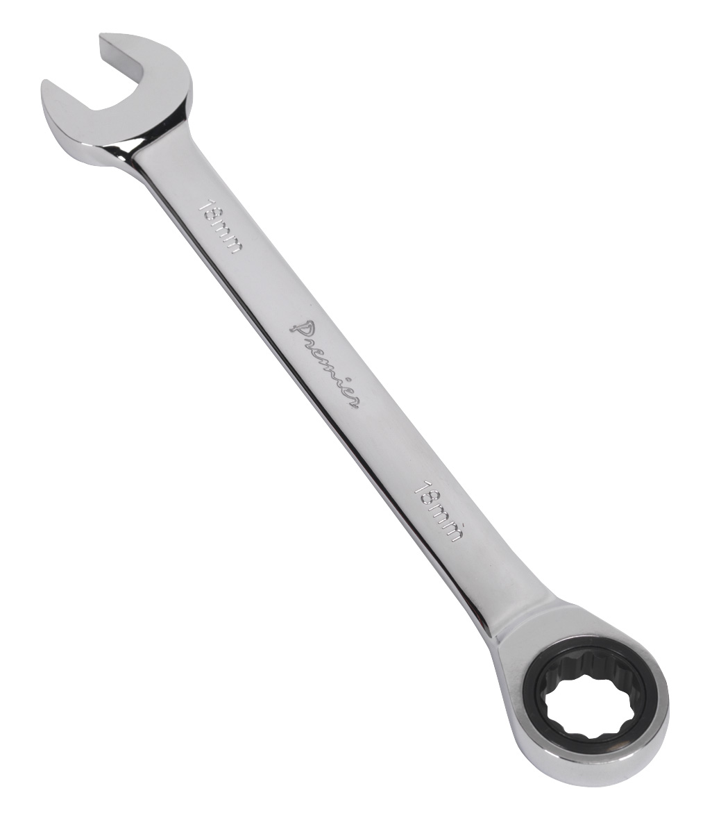 Sealey RCW18 Micro-Locking Ratchet Combination Wrench 18mm 72 Tooth