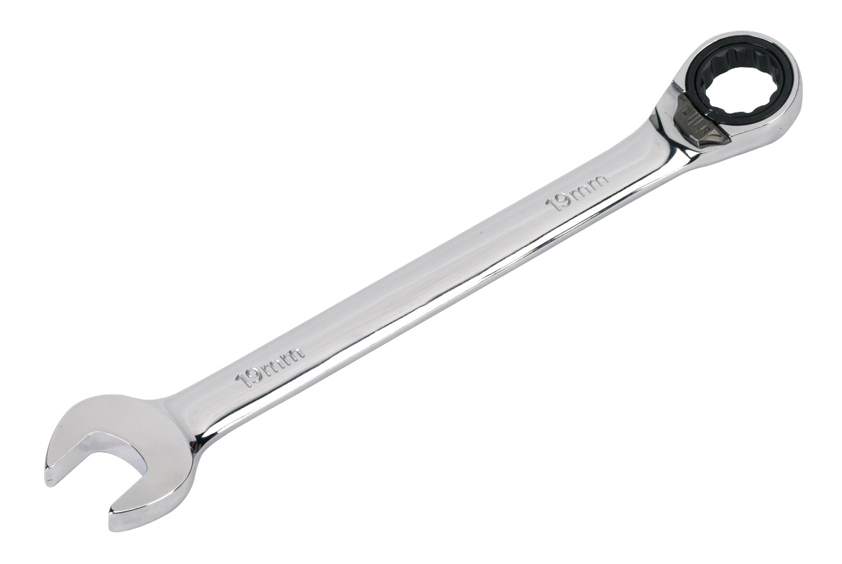 Sealey RRCW19 Reversible Micro-Locking Offset Ratchet Combination Wrench 19mm