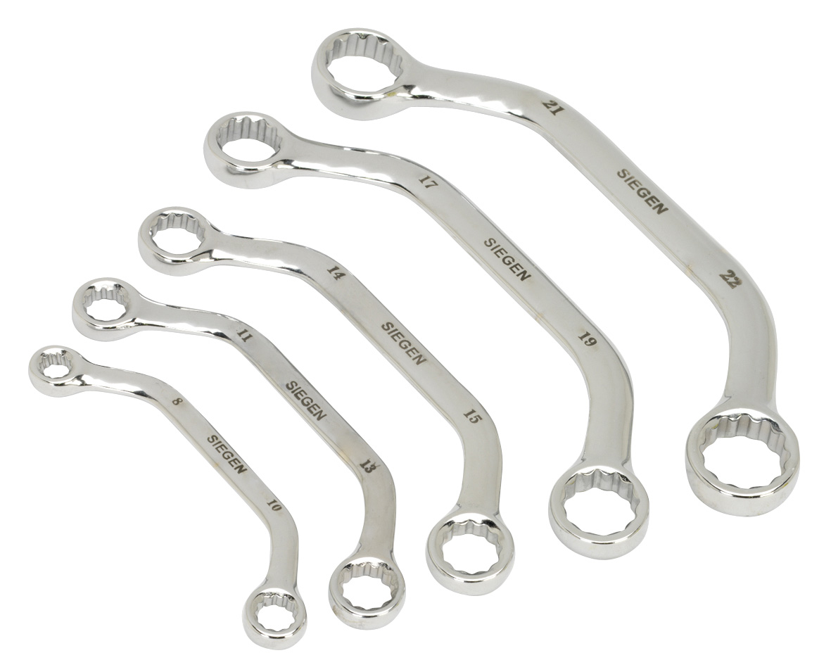Sealey S0716 Obstruction Spanner Set 5 Piece Metric