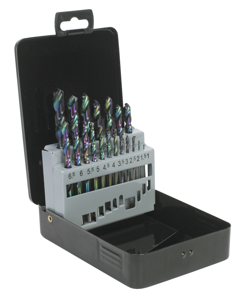 Sealey S0868 HSS Drill Bit Set 19pc Titanium Coated Metric