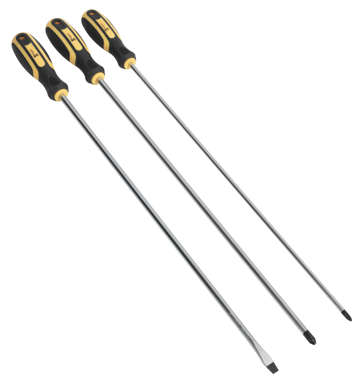 Sealey S0895 Screwdriver Set 3pc Extra-Long