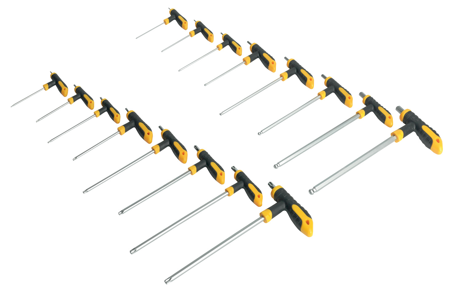 Sealey S0916 T-Handle TRX-Star & Hex Key Set 16pc
