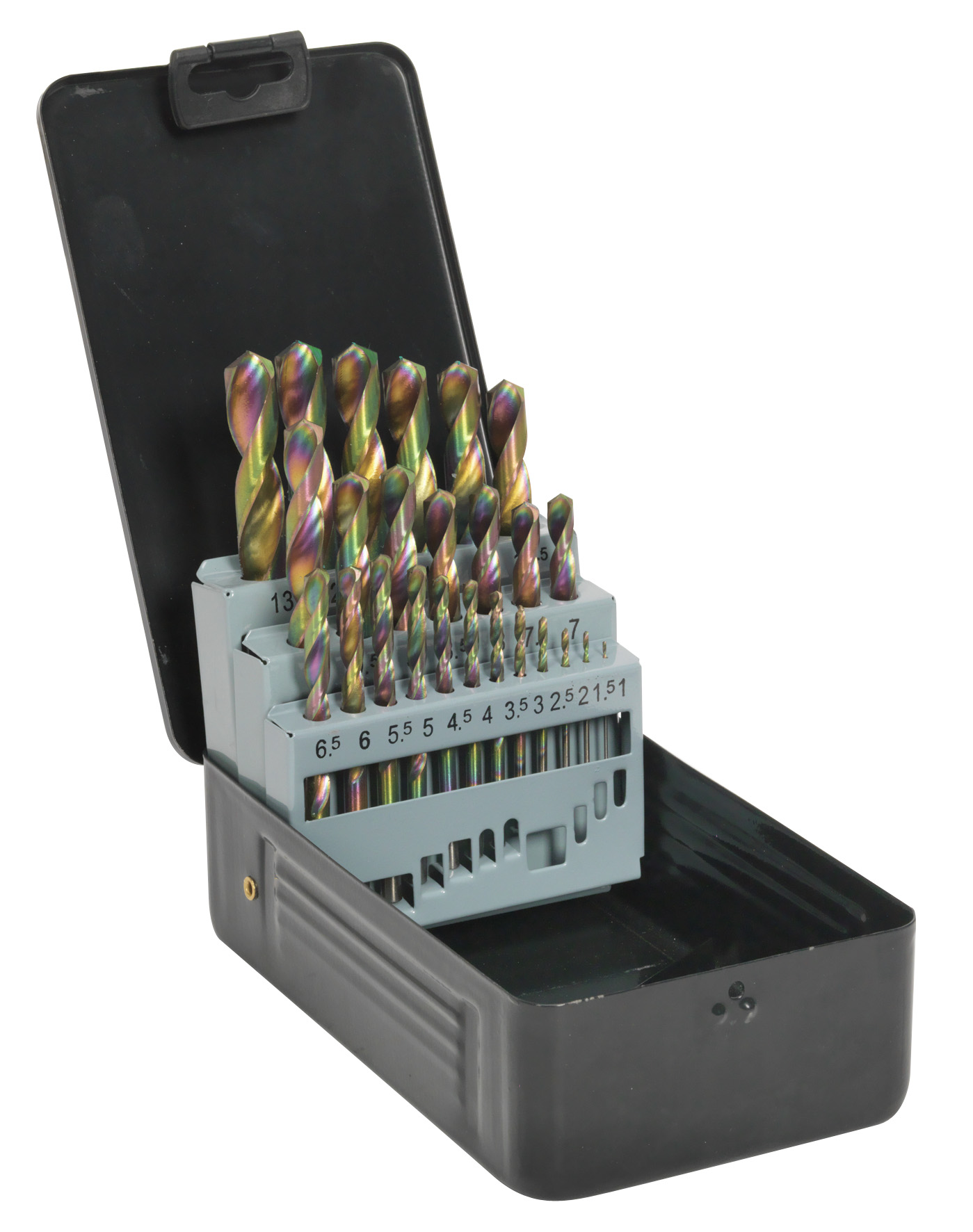 Sealey S0938 HSS Drill Bit Set 25pc Titanium Coated - Metric