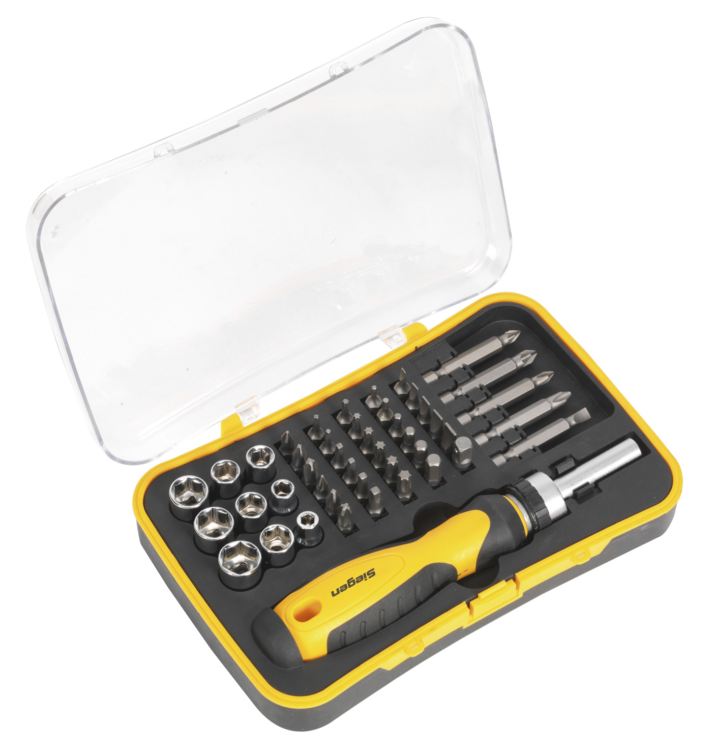 Sealey S0979 Socket & Bit Set 45pc Ratchet Screwdriver