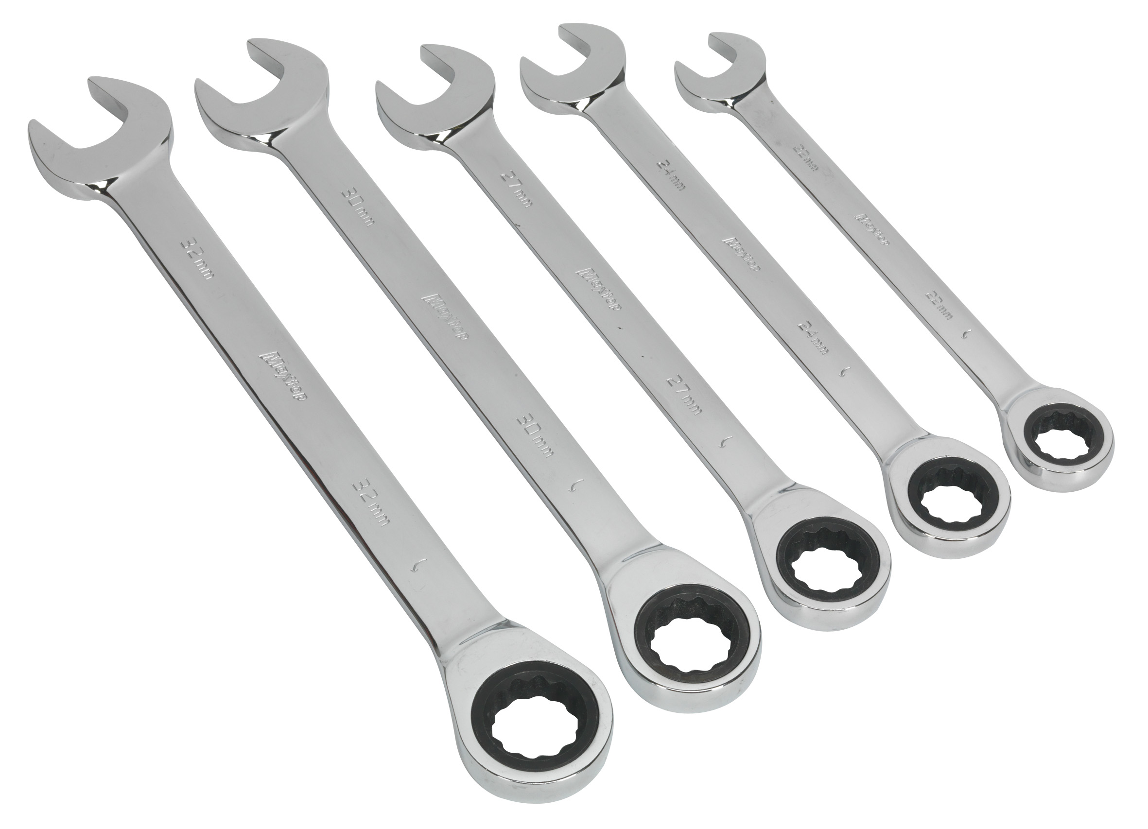 Sealey S0985 Combination Ratchet Spanner Set 5pc Metric