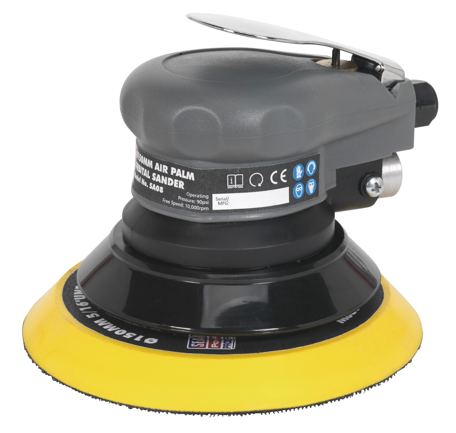 Sealey SA08 Air Palm Orbital Sander 150mm