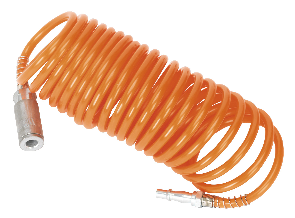 Sealey SA305 Coiled Air Hose 5mtr &oslash;5mm with Couplings