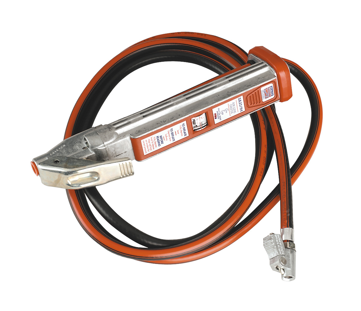 Sealey SA37/94 Airline Gauge to CE Regs 2.50mtr Hose & Clip Connector