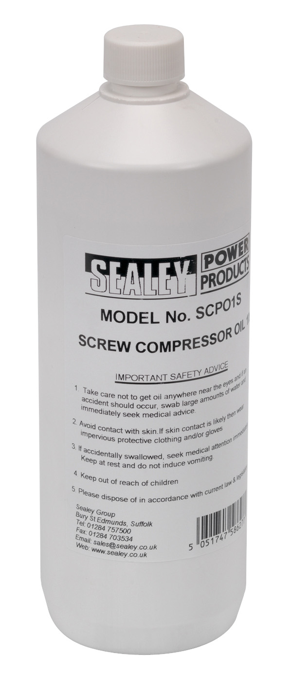 Sealey SCPO1S Screw Compressor Oil 1ltr
