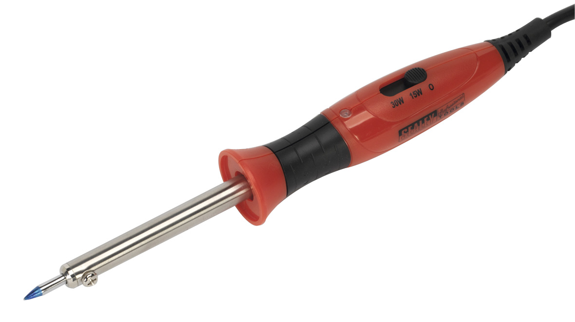 Sealey SD1530 Professional Soldering Iron with Long Life Tip Dual Wattage 15/30W/230V