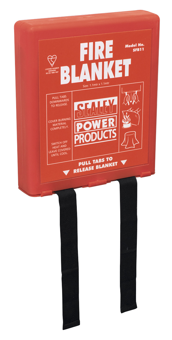 Sealey SFB11 1.1mtr x 1.1mtr Fire Blanket