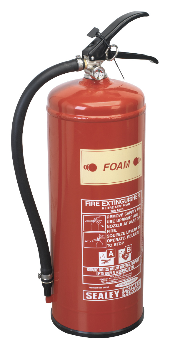 Sealey SFE06 6ltr Foam Fire Extinguisher