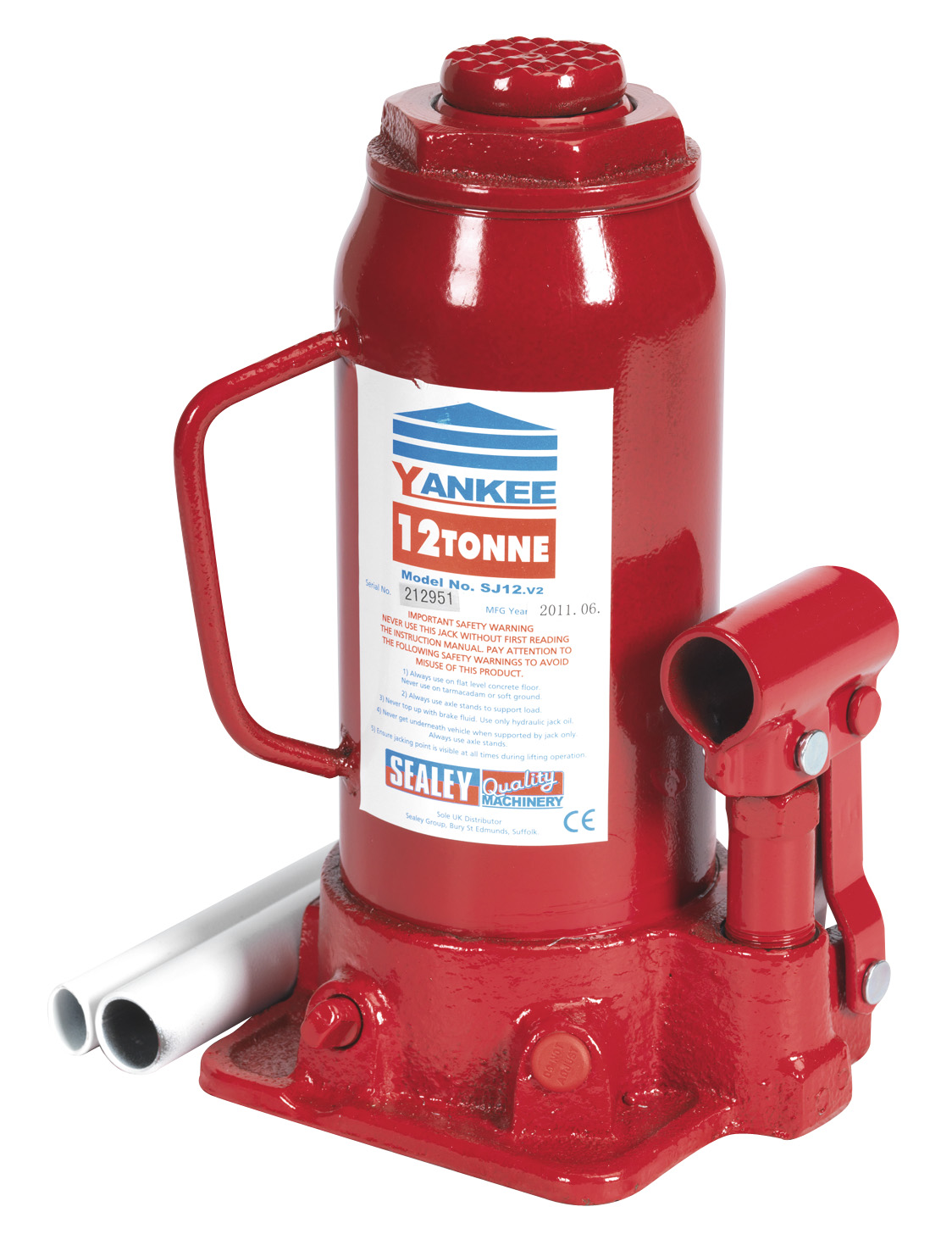 Sealey SJ12 Bottle Jack Yankee 12ton