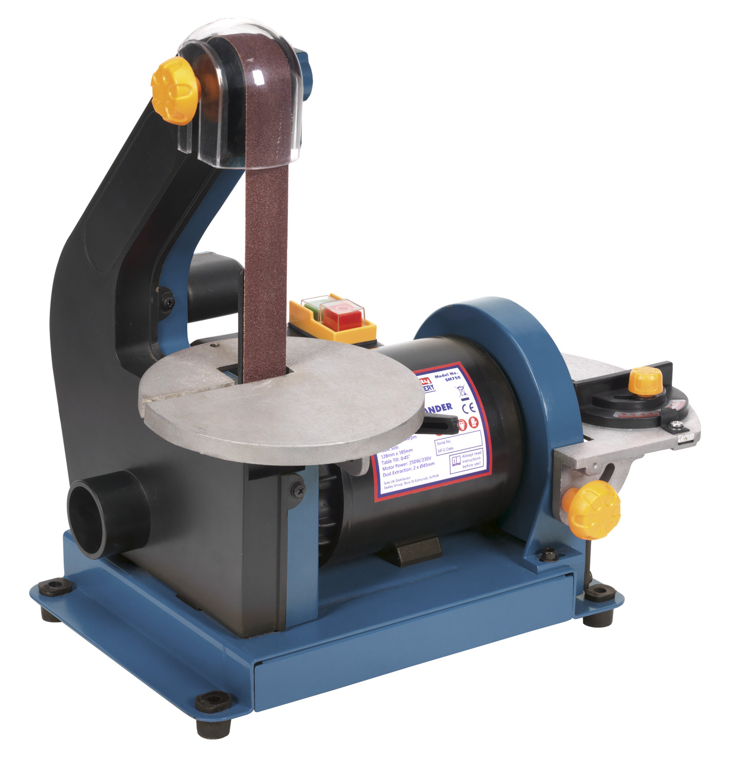Sealey SM750 Belt/Disc Sander 25 x 762mm/125mm 250W/230V