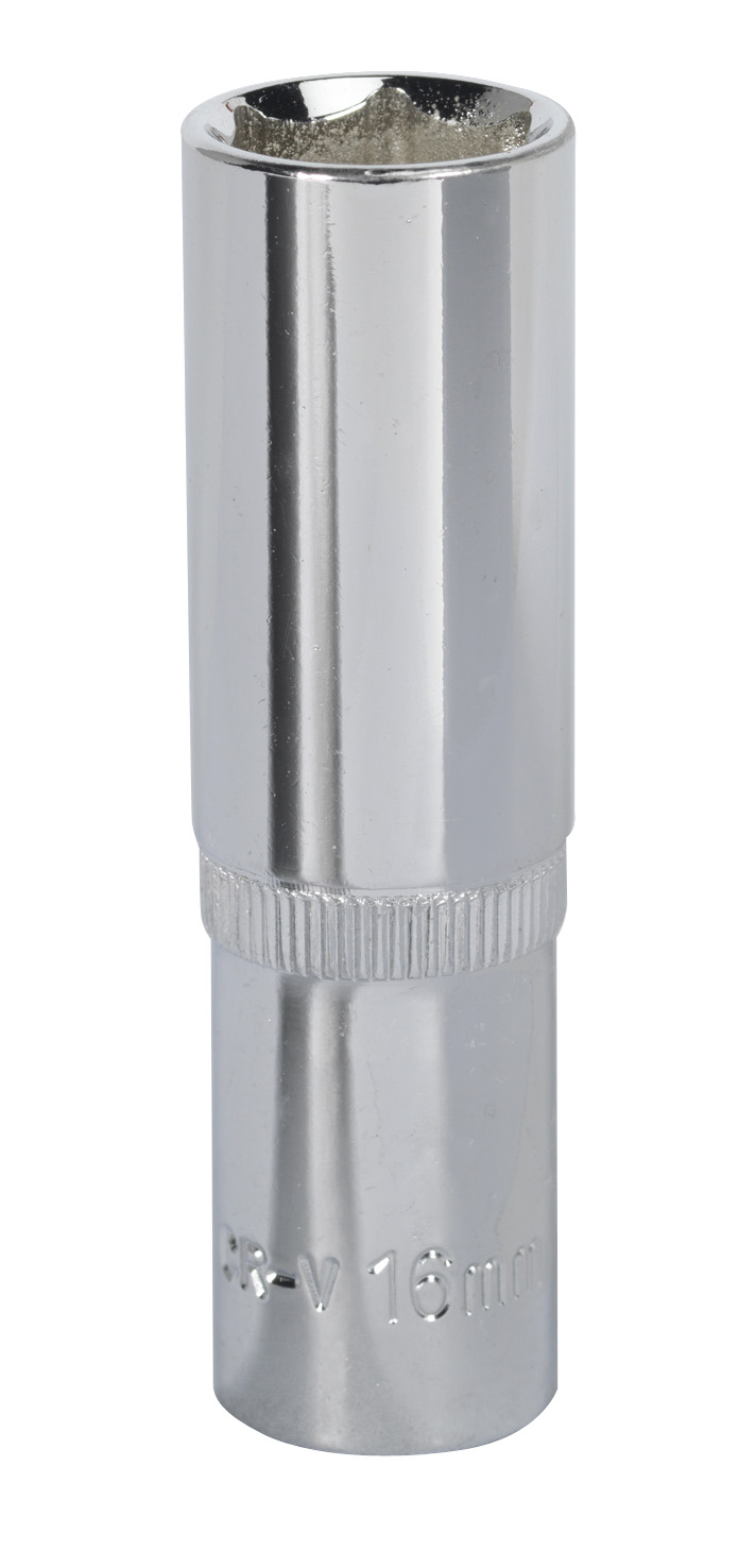 Sealey SP1216D WallDrive&#xAE; Socket 16mm Deep 1/2"Sq Drive Fully Polished
