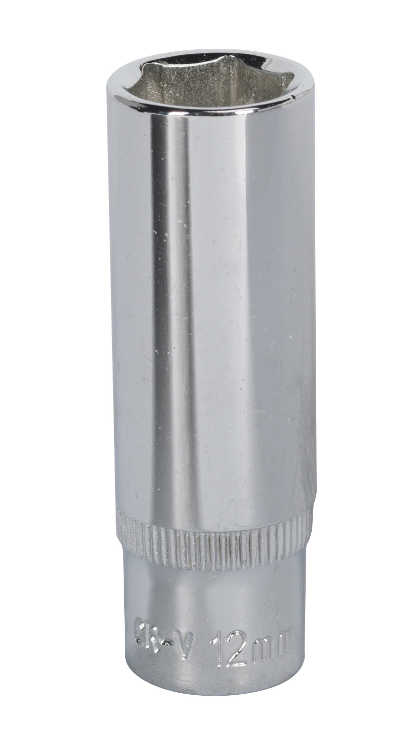 Sealey SP1412D WallDrive&#xAE; Socket 12mm Deep 1/4"Sq Drive Fully Polished