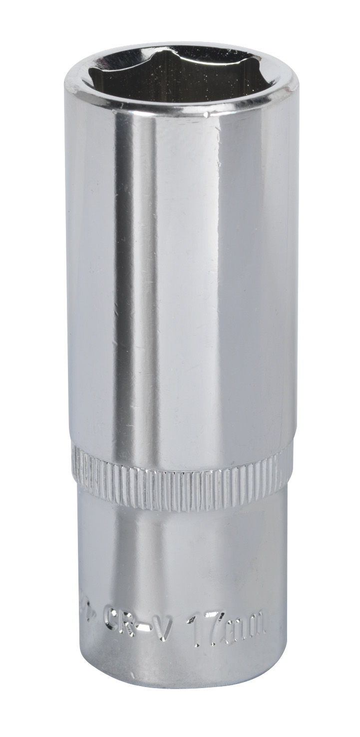 Sealey SP3817D WallDrive&#xAE; Socket 17mm Deep 3/8"Sq Drive Fully Polished