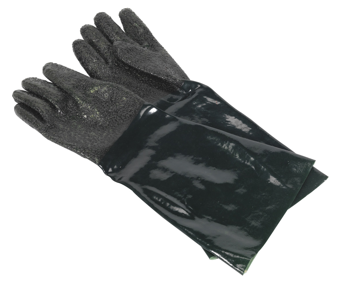 Sealey SSP41 Shot Blasting Gauntlets 585mm Cuffed Pair