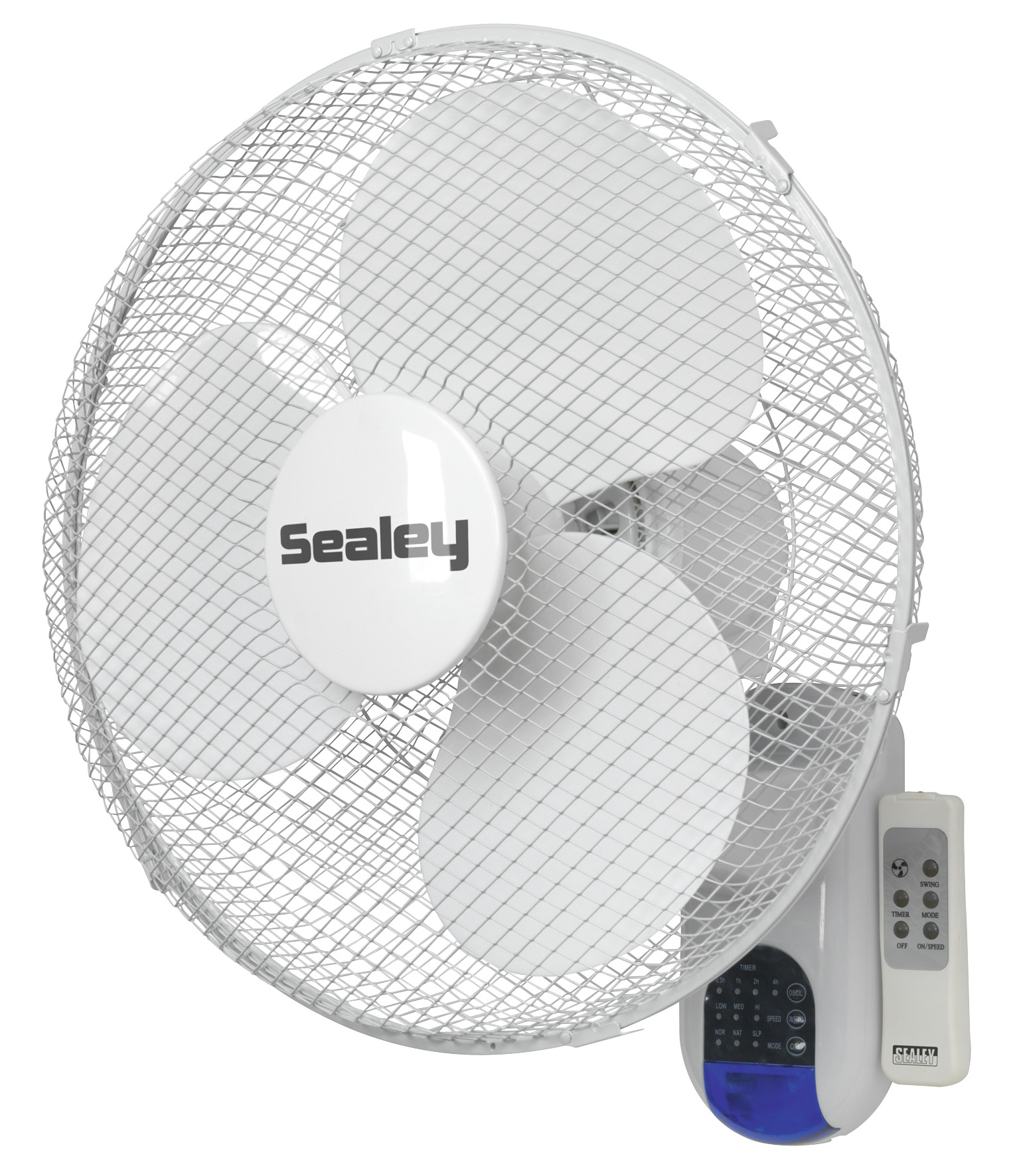 Sealey SWF16WR Wall Fan 3-Speed 16" with Remote Control 230V