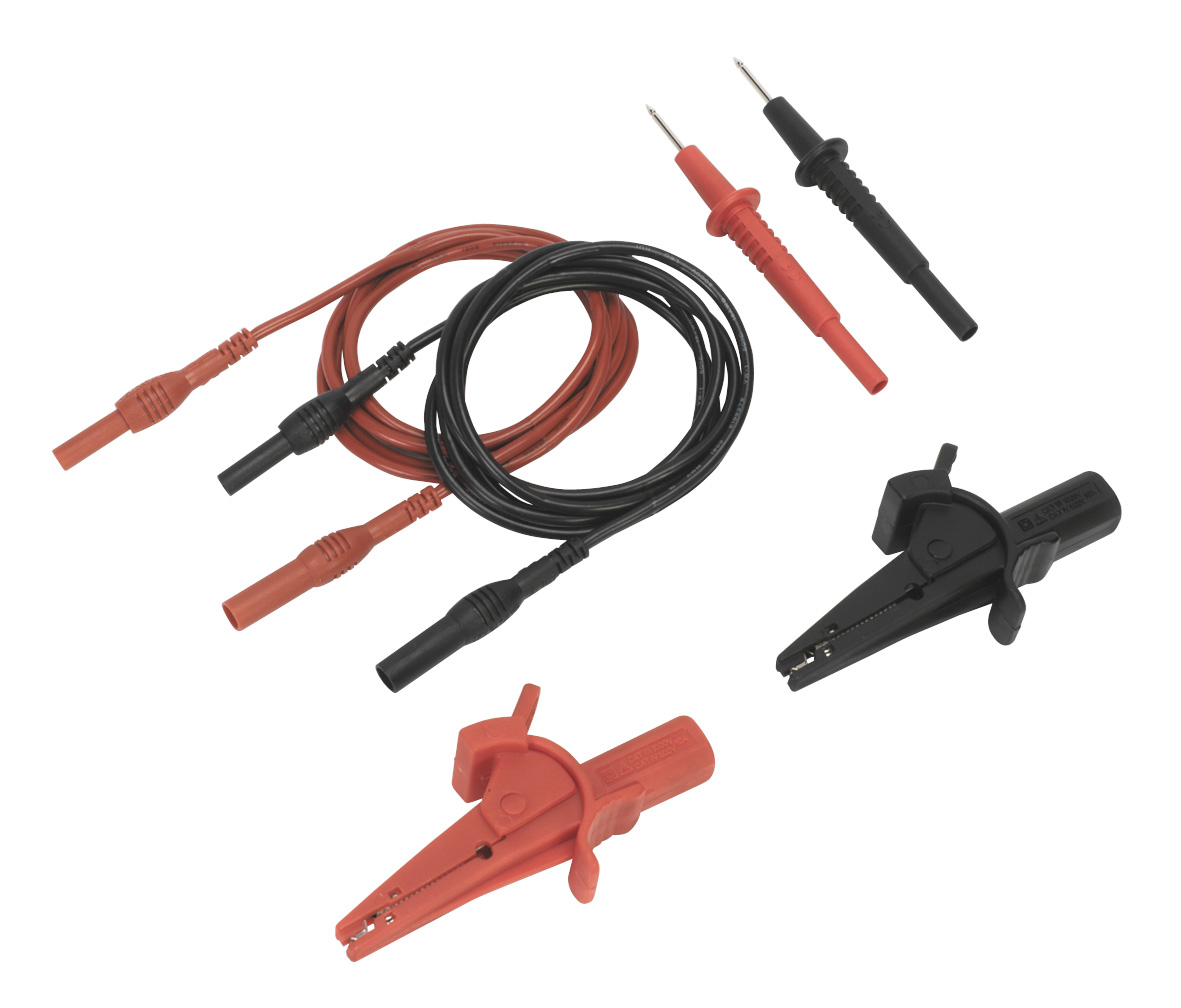 Sealey TATL Automotive Test Lead & Crocodile Clip Set 6 Piece