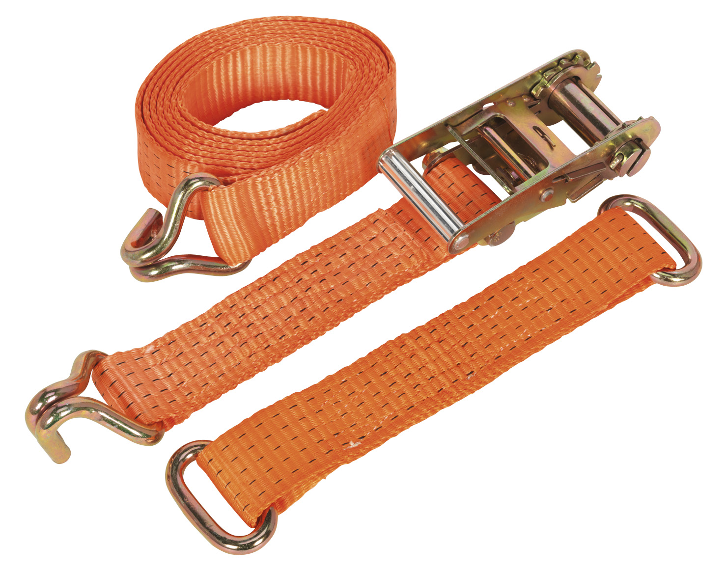 Sealey TDRWS Car Transporter Ratchet Tie Down 50mm x 3mtr Steel Wheel - Single 4500kg...