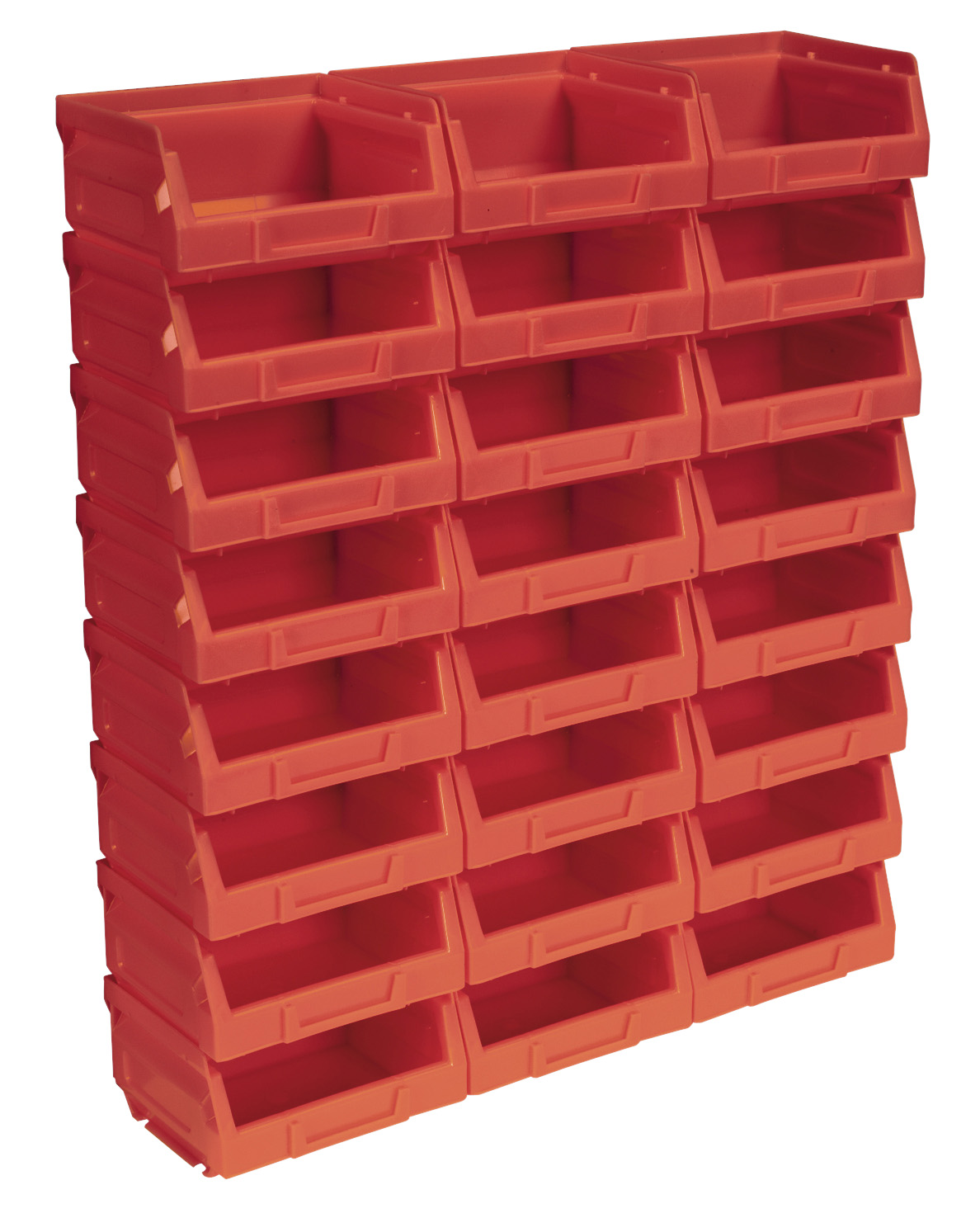 Sealey TPS124R Plastic Storage Bin 103 x 85 x 53mm - Red Pack of 24