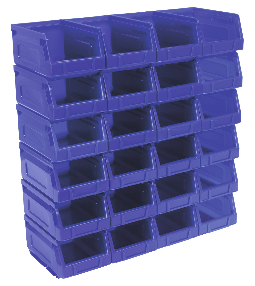 Sealey TPS224B Plastic Storage Bin 105 x 165 x 83mm - Blue Pack of 24