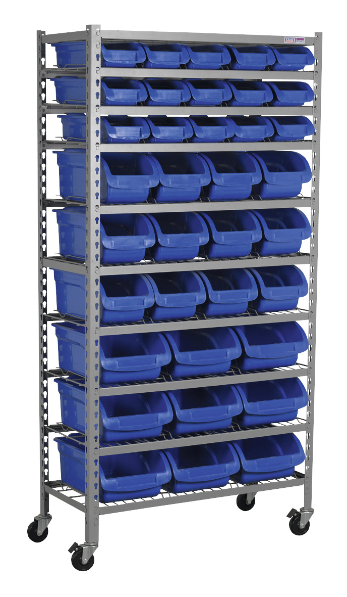 Sealey TPS36 Mobile Bin Storage System 36 Bins