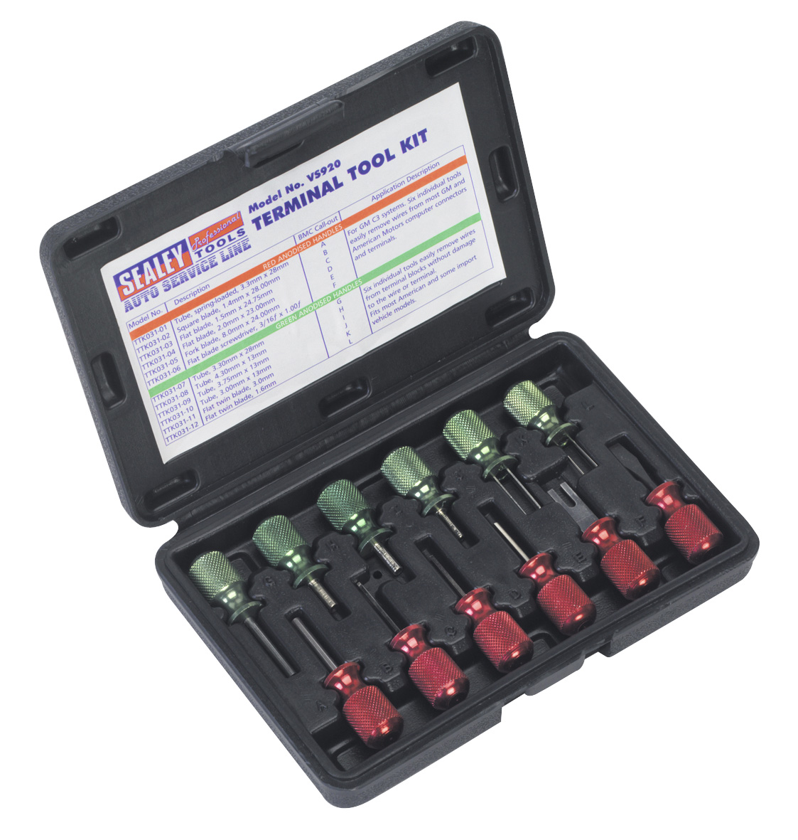 Sealey VS920 Terminal Tool Kit 12 Piece