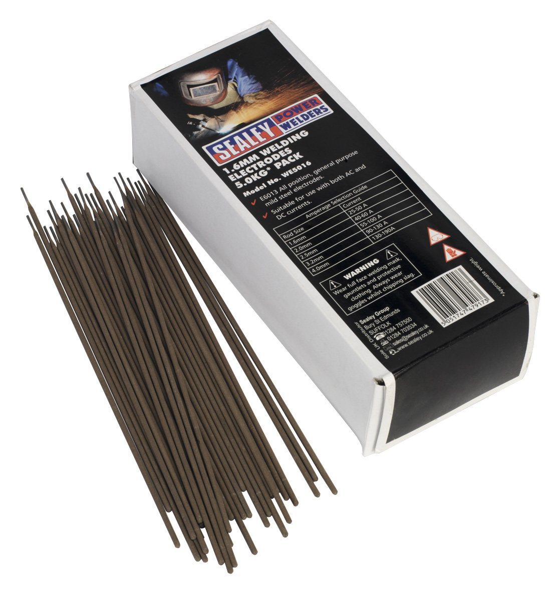 Sealey WE5016 Welding Electrodes 1.6mm 5.0kg Pack