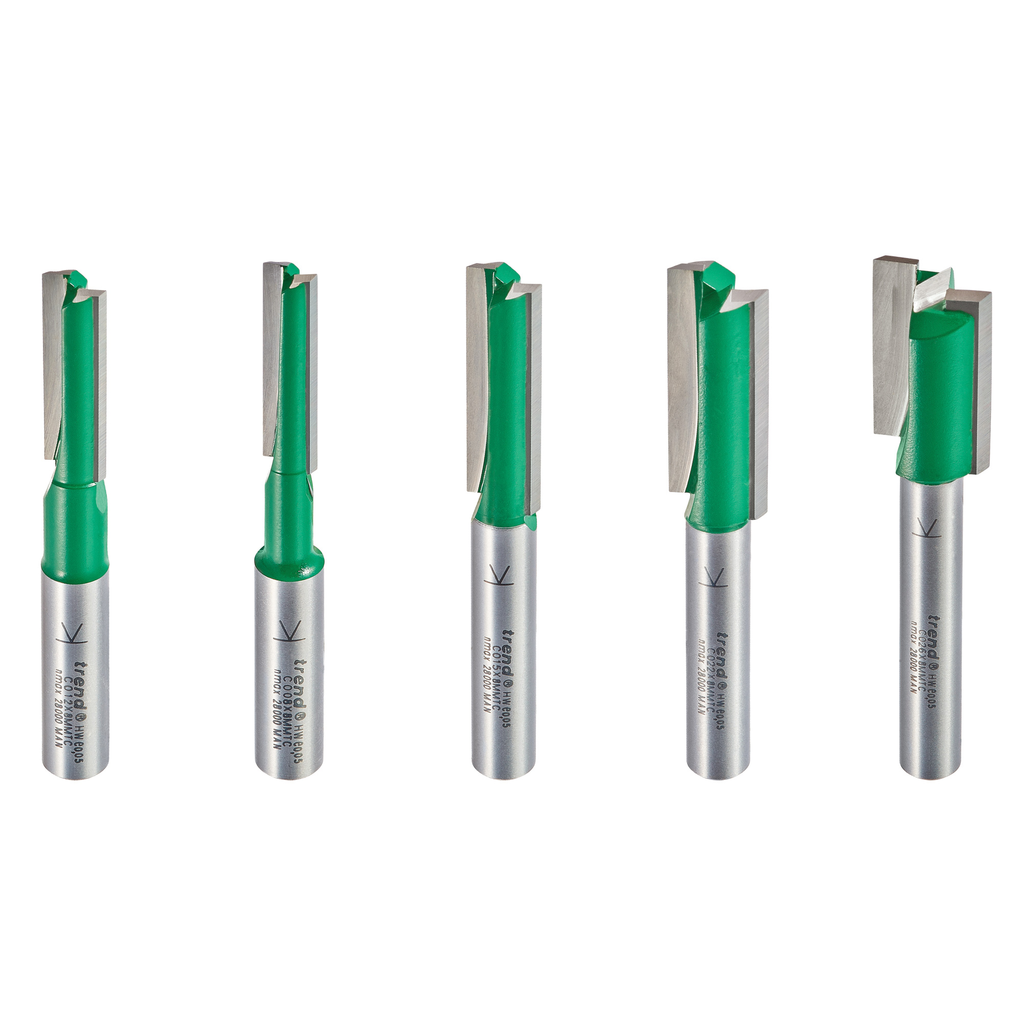Trend SET/MT1X8MMTC 5 piece MT/JIG cutter set imperial