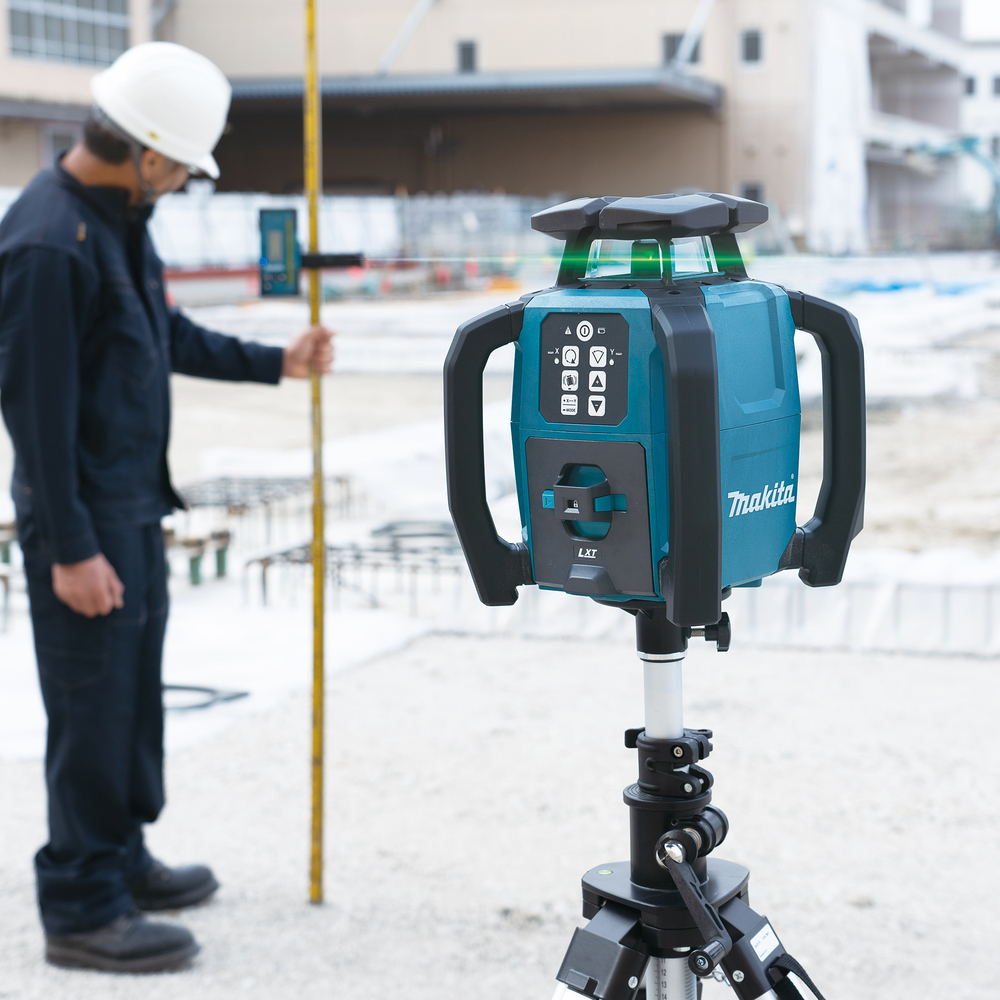 Makita SKR001Z Body Only 12V/18V/40V CXT / LXT / XGT Green Line Rotary Laser Level with 18V LXT Power Adaptor