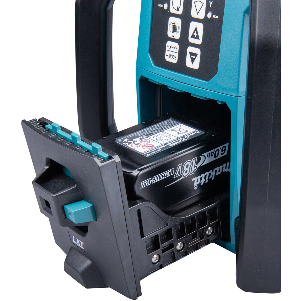 Makita SKR001Z Body Only 12V/18V/40V CXT / LXT / XGT Green Line Rotary Laser Level with 18V LXT Power Adaptor