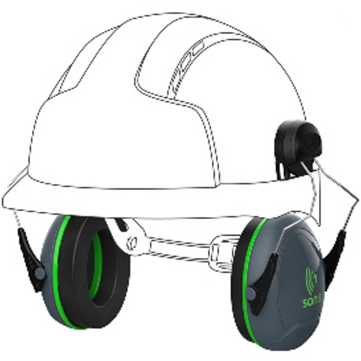 JSP AEB010-0CY-800 Sonis® 1 Helmet Mounted Ear Defenders (SNR 26)