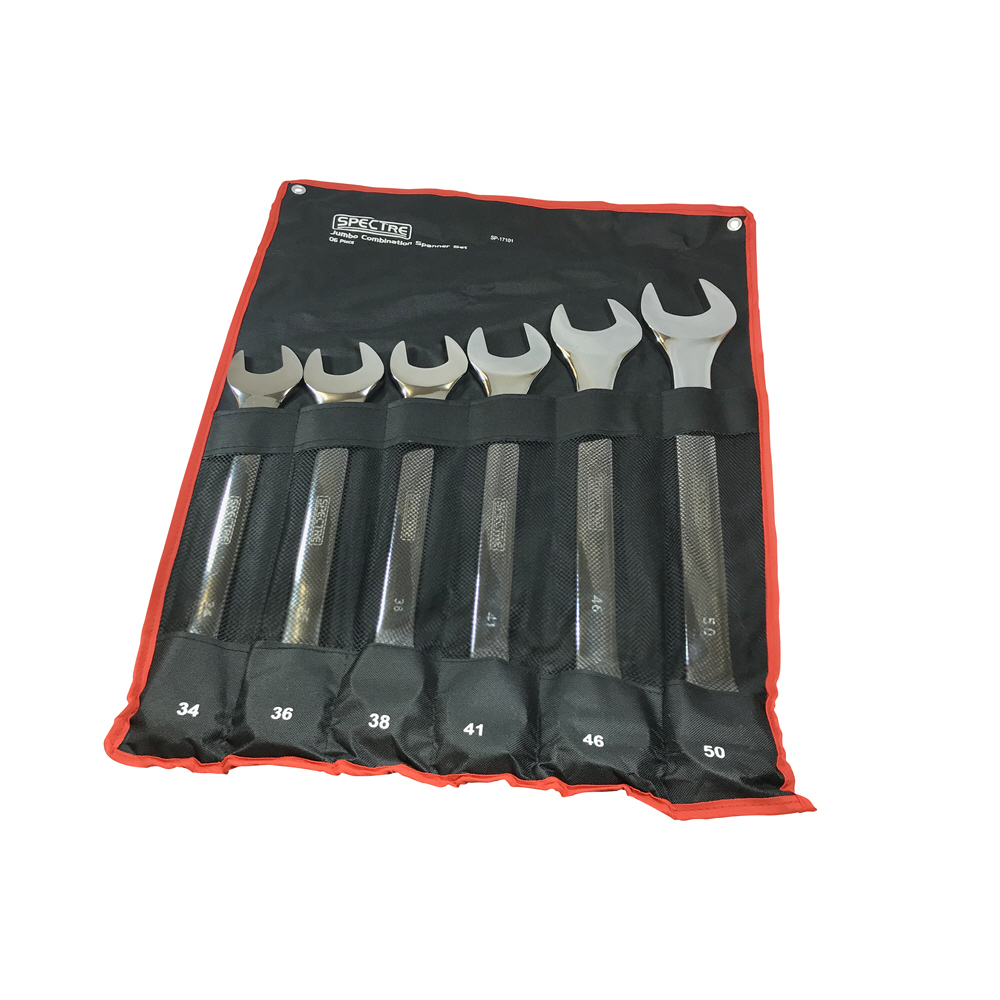 Spectre 17101 6 Piece Jumbo Combination Spanner Set 34 - 50mm