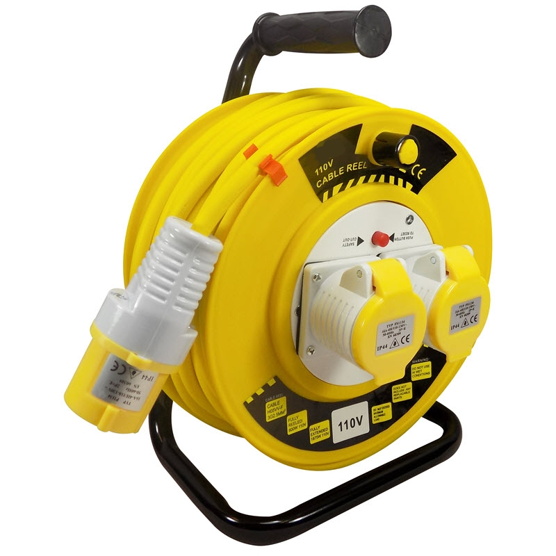 Spectre SP-17121 110V 1.5mm 50m Cable Reel with 2 x 16A Sockets